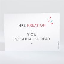 Geburtskarte Blanco - 13,8x9,5cm () personalisierbar - Farbe Weiß Und Bunt - 13.8 x 9.5 cm - MeineKarten