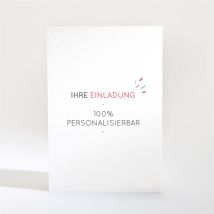 Einladung Taufe Blanco - 9,5x9,5cm () personalisierbar - Farbe Weiß Und Bunt - 9.5 x 13.8 cm - MeineKarten