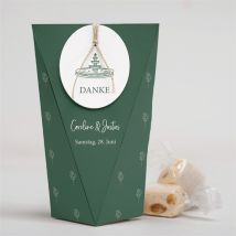 Geschenkbox Hochzeit Samenliebe - Schachtel personalisierbar - Farbe Grün Und Weiß - 4 x 4 x 11 cm - MeineKarten