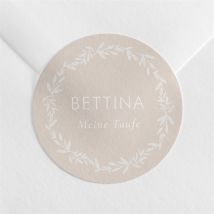 Aufkleber Taufe Goldene Taube personalisierbar - Farbe Rosa, Beige Und Weiß - 4 cm - MeineKarten