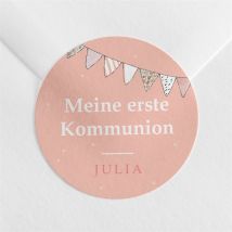 Aufkleber Kommunion Meine erste Kommunion personalisierbar - 4 cm - MeineKarten