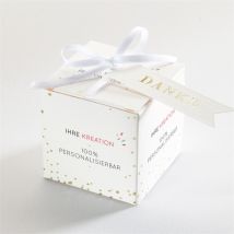 Geschenkbox Kommunion Blanco-Gold personalisierbar - 4.5 cm - MeineKarten