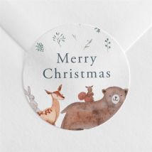 Sticker Weihnachten Waldtiere