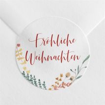 Sticker Weihnachten Blumige Weihnachten