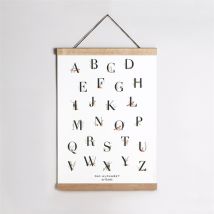 Geburtsposter Tieralphabet personalisierbar - 29,7 x 42 cm - MeineKarten