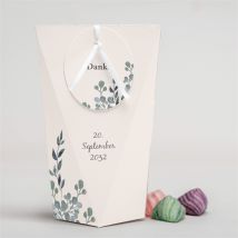 Geschenkbox Hochzeit Schöner Glanz - Schachtel personalisierbar - Farbe Rosa, Beige Und Weiß Und Grau - 4 x 4 x 11 cm - MeineKarten