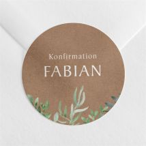 Aufkleber Konfirmation Kraftpapier