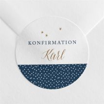 Aufkleber Konfirmation Sterne