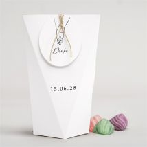 Geschenkbox Hochzeit Skizze - Schachtel personalisierbar - Farbe Schwarz & Weiß/Schwarz/Weiß - 4 x 4 x 11 cm - MeineKarten