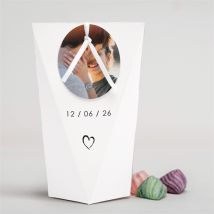 Geschenkbox Hochzeit Wir - Schachtel personalisierbar - Farbe Schwarz & Weiß/Schwarz/Weiß - 4 x 4 x 11 cm - MeineKarten