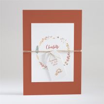 Hochzeitseinladung Feuerland personalisierbar - Farbe Rot/Grün/Gelb/Orange, Beige Und Weiß Und Bunt - 21 x 14,5 cm - MeineKarten