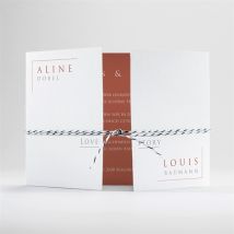 Hochzeitseinladung Lovestory - Doppelklapp personalisierbar - Farbe Rot/Orange/Braun, Weiß Und Grau - 14.5 x 10.5 cm (geschlossen) - MeineKarten