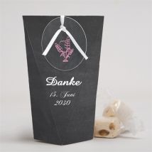Geschenkbox Kommunion Weizenähren rosa - Schachtel personalisierbar - 4 x 4 x 11 cm - MeineKarten