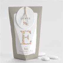 Geschenkbox Konfirmation Blumige Initiale - Schachtel