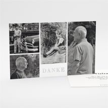 Trauerdanksagung Sein Roman - Silber