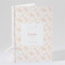 Kirchenheft Taufe Taubenflug personalisierbar - Farbe Rosa/Orange, Beige Und Weiß - 15.2 x 21.5 cm - MeineKarten