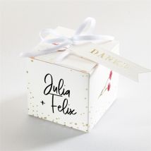 Geschenkbox Hochzeit Landkunst - Gold - Farbe Rot/Rosa/Grün/Blau/Gelb/Orange/Beige/Violett/Weiß/Bunt/Gold - 4.5 cm - MeineKarten