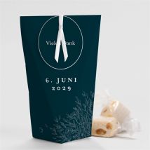 Geschenkbox Hochzeit Königsblau - Schachtel personalisierbar - Farbe Grün, Blau Und Weiß - 4 x 4 x 11 cm - MeineKarten