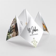 Einladung Hochzeitsjubiläum Origamiliebe personalisierbar - 20.9 x 20.9 cm - MeineKarten