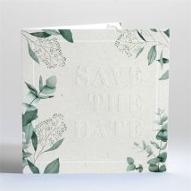 Hochzeitseinladung Wild - Prägung personalisierbar - Farbe Grün Und Beige - 15 x 15 cm - MeineKarten