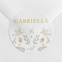 Aufkleber Kommunion Wahrhaftigkeit personalisierbar - 4 cm - MeineKarten