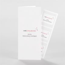Hochzeitseinladung Blanco 9x21cm () personalisierbar - Farbe Weiß Und Bunt - 21 cm x 9 cm geschlossen - MeineKarten