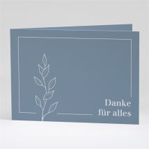 Trauerdanksagung Minimalst - Klappkarte Quer