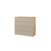 Cassettiera 4 cassetti VOX colore rovere e beige