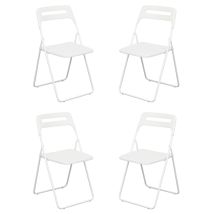 Milani Home - sedia in polipropilene pieghevole cm 40 l x 43 p x 78 h - Giallo