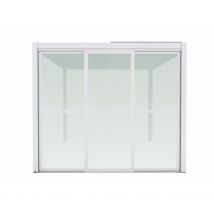 Milani Home - Laterale in policarbonato per pergola bioblimatica 3 m cm 270 l x 3 p x 238 h - Bianco