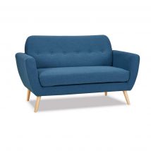 MilaniHome.it - Divano 3 Posti Blu Melange Stile Moderno Di Design Contemporaneo Con Bottoni Per Salotto Casa Hotel, Stile Moderno, , 193x79x86 Hdi c