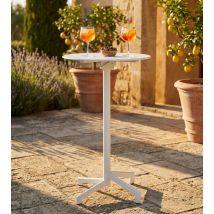 Milani Home - Tavolo In Metallo Per Bar Da Esterno Giardino Con Piano Ribaltabile, Cm diametro 60x74 H Colore verde - Verde