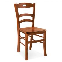 MilaniHome.it - Sedia In Legno Doghe Bianca Per Interno Sala Da Pranzo Salotto Cucina Massello Arte Poveradi coloreBianco