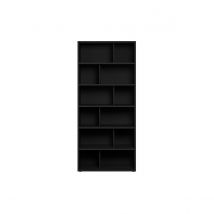 Bibliothèque design bois noir L92 EPURE
