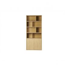Bibliothèque finition bois clair chêne L92 cm NAGANO