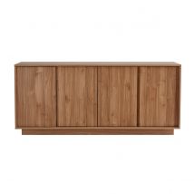 Buffet scandinave finition bois chêne 4 portes L180 cm COMO