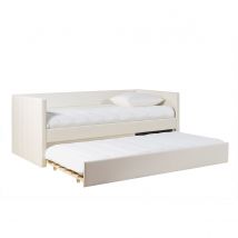 Lit gigogne blanc 90x190 cm ELIE