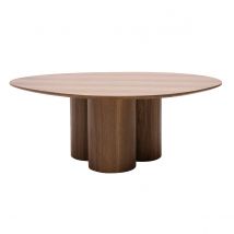 Table basse design bois foncé noyer L100 cm HOLLEN