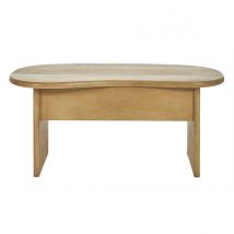 Table basse relevable design haricot avec rangement en bois manguier massif L95 cm KOKOA
