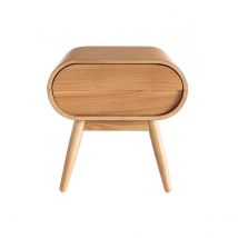 Table de chevet avec tiroir vintage bois clair BJORG