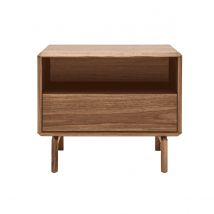 Table de chevet bois foncé noyer SUVA