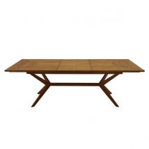 Table de jardin extensible rallonges intégrées en bois massif L180-240 cm SANTO