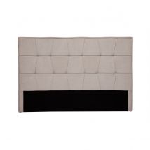 Tête de lit en tissu effet velours beige naturel L170 cm SUKA