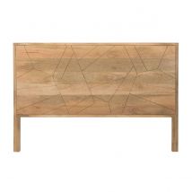 Tête de lit gravée en bois manguier massif L165 cm LINIUM