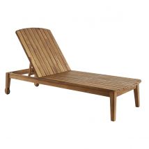 Miliboo - Bain de soleil en bois massif CANOPEE