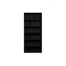 Miliboo - Bibliothèque design bois noir L92 EPURE