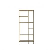 Miliboo - Bibliothèque en métal doré 5 étagères L82 cm MAGIC