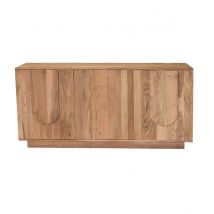 Miliboo - Buffet en bois massif gravé 3 portes L160 cm ARK