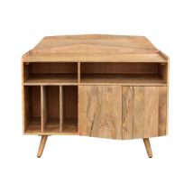 Miliboo - Buffet meuble de rangement vinyles en bois manguier massif L105 cm MATAHARI