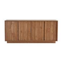 Miliboo - Buffet scandinave finition bois chêne 4 portes L180 cm COMO